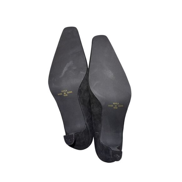 Apostrophe - Kayla Black Square Toe Suede Heels - Womens Size 10 GREAT CONDITION - Picture 9 of 10